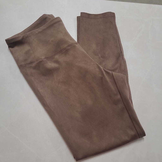LIGHT BROWN FAUX SUEDE PANTS