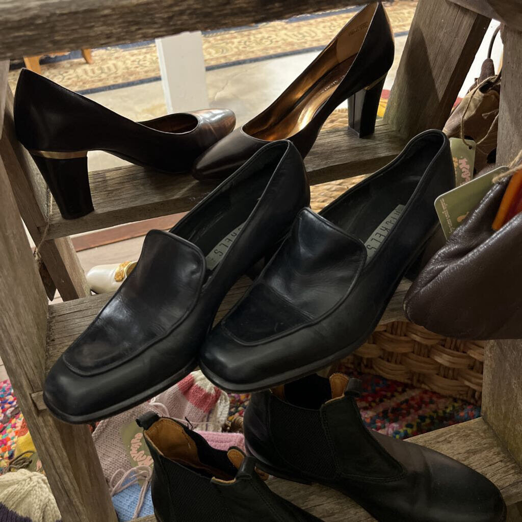 Heeled Leather Loafers