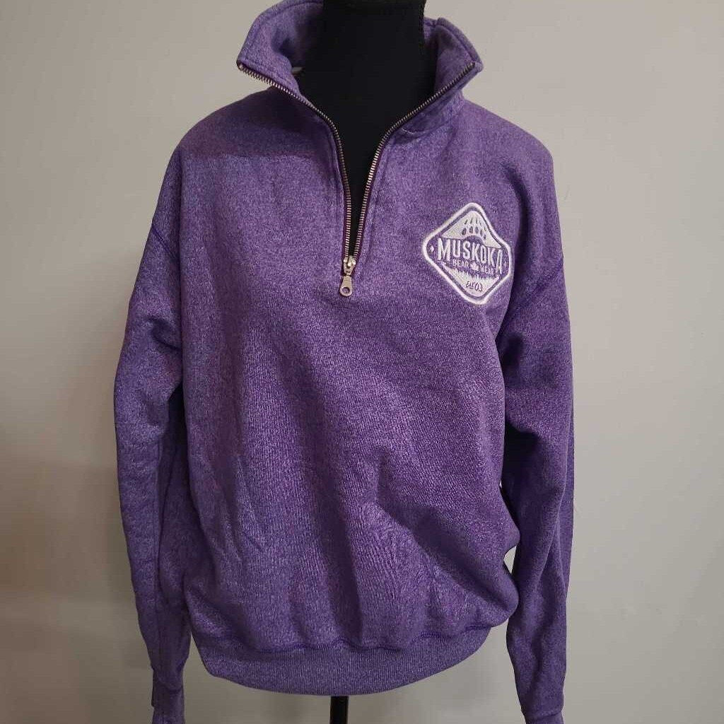 PURPLE HALF ZIP PULLOVER