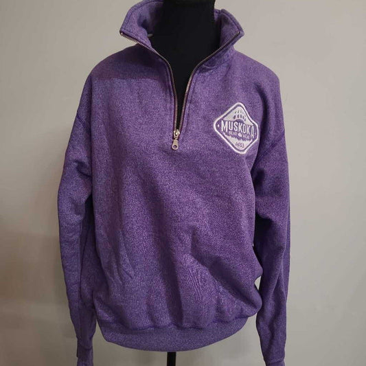 PURPLE HALF ZIP PULLOVER