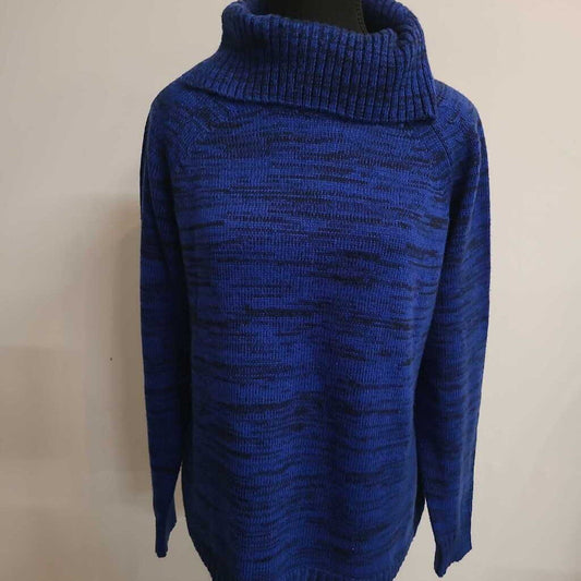 BLUE & BLACK TURTLENECK SWEATER