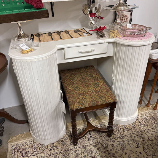 Art Deco White Desk