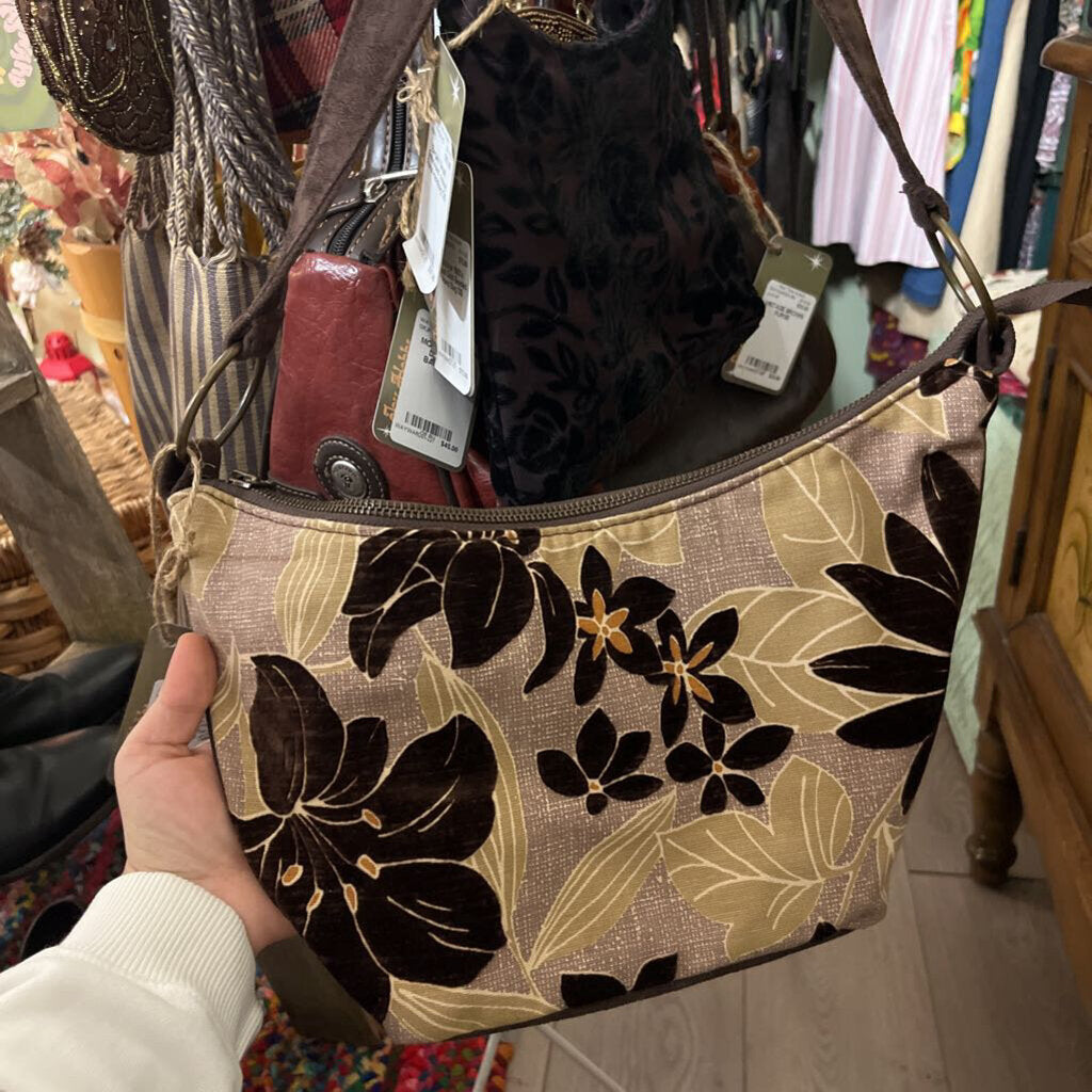 NWT Carole Tremblay - Cloth & Velvet Floral Handbag