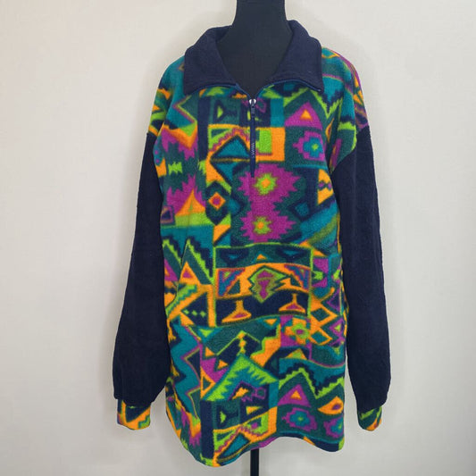 VTG POLARITE - MULTI-COLOUR AZTEC FLEECE SWEATER