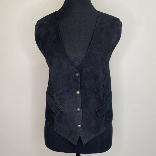 RUNAWAY BAY - BLACK SUEDE VEST
