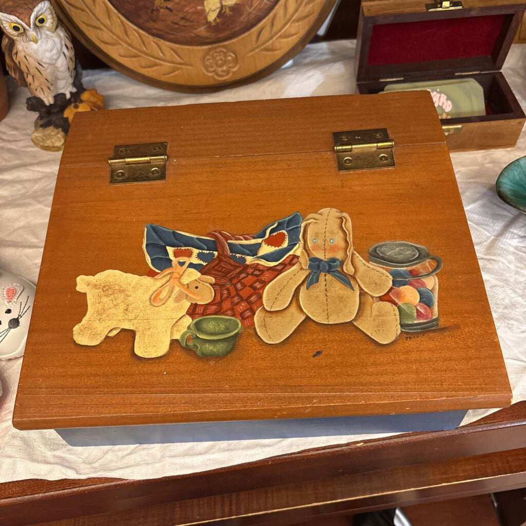 Child's Painted Toy Trinket Desk