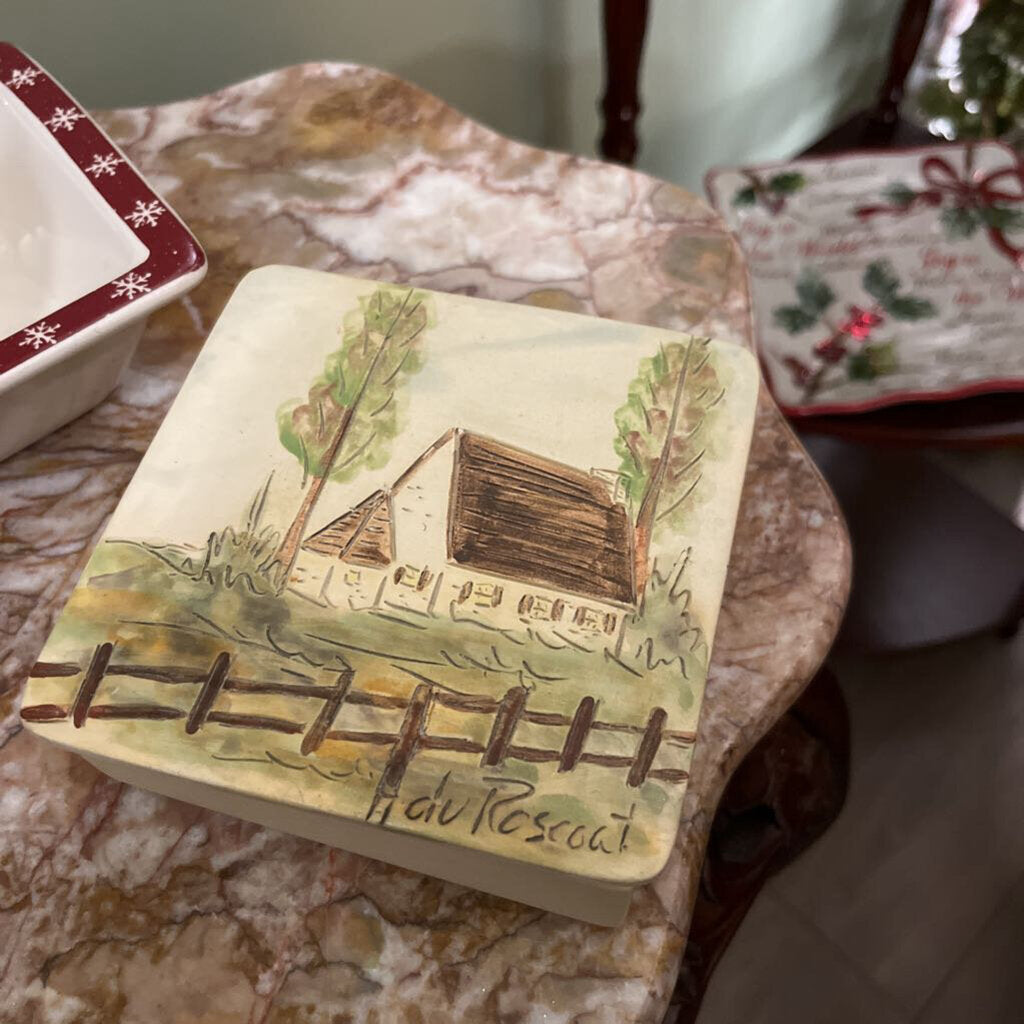 Signed Studio Pottery Trinket Box