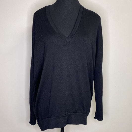 WILFRED FREE - BLACK L/S V-NECK TOP