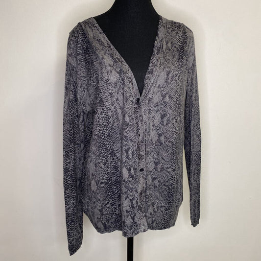 WILFRED - GREY SNAKE PRINT L/S BUTTON-UP TOP
