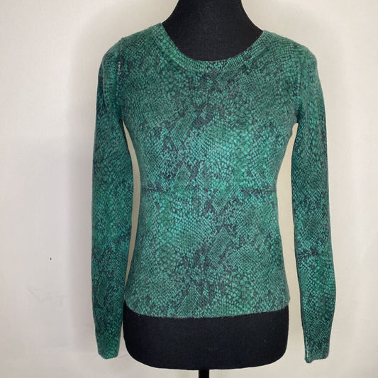 BABATON - GREEN SNAKE PRINT WOOL-BLEND SWEATER