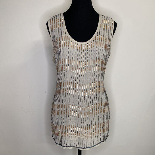 RICKIS - BEIGE BEADED TANK