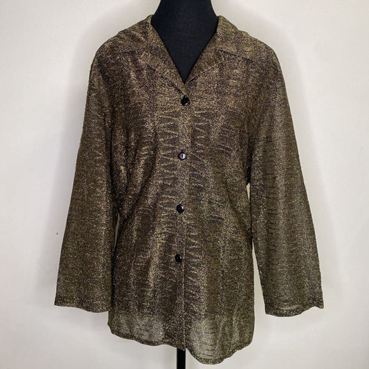 LAUREL - GOLD L/S BUTTON-UP