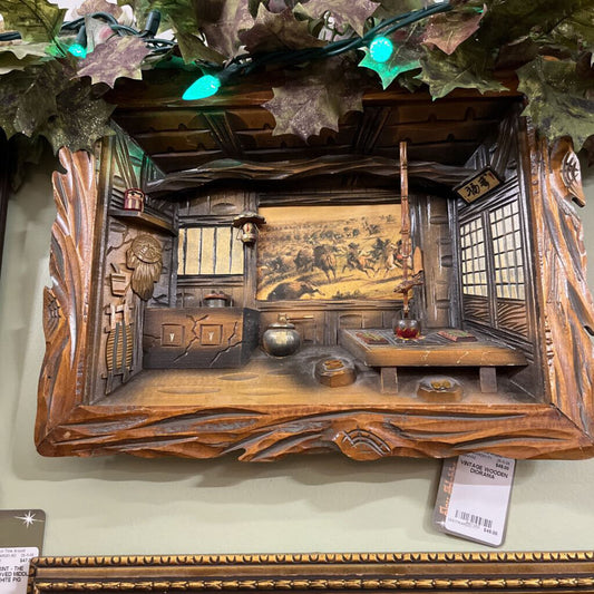 VINTAGE WOODEN DIORAMA