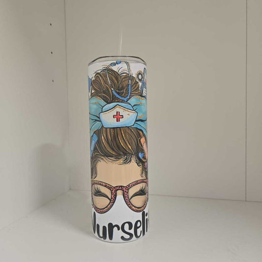 20 OZ NURSE LIFE TUMBLER WITH HANDLE