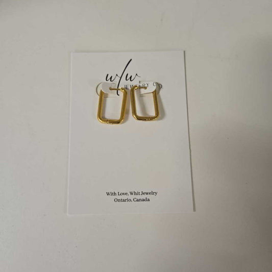 Rectangle Hoops - Vacuum Plated Gld