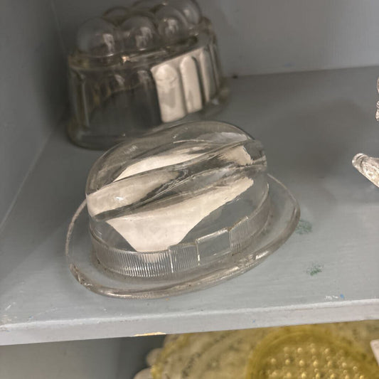 Vintage Glass Hat Paper Weight