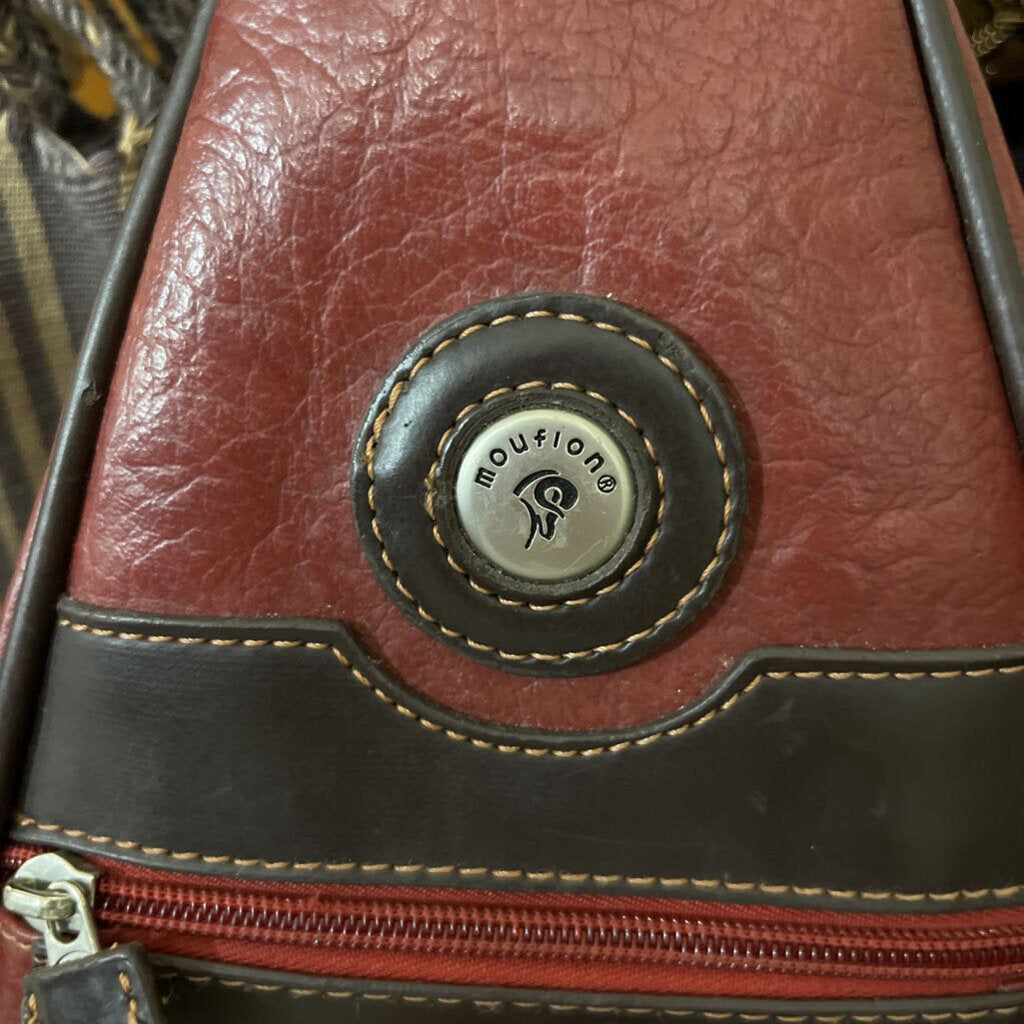 MOUFLON- RED LEATHER BACKPACK
