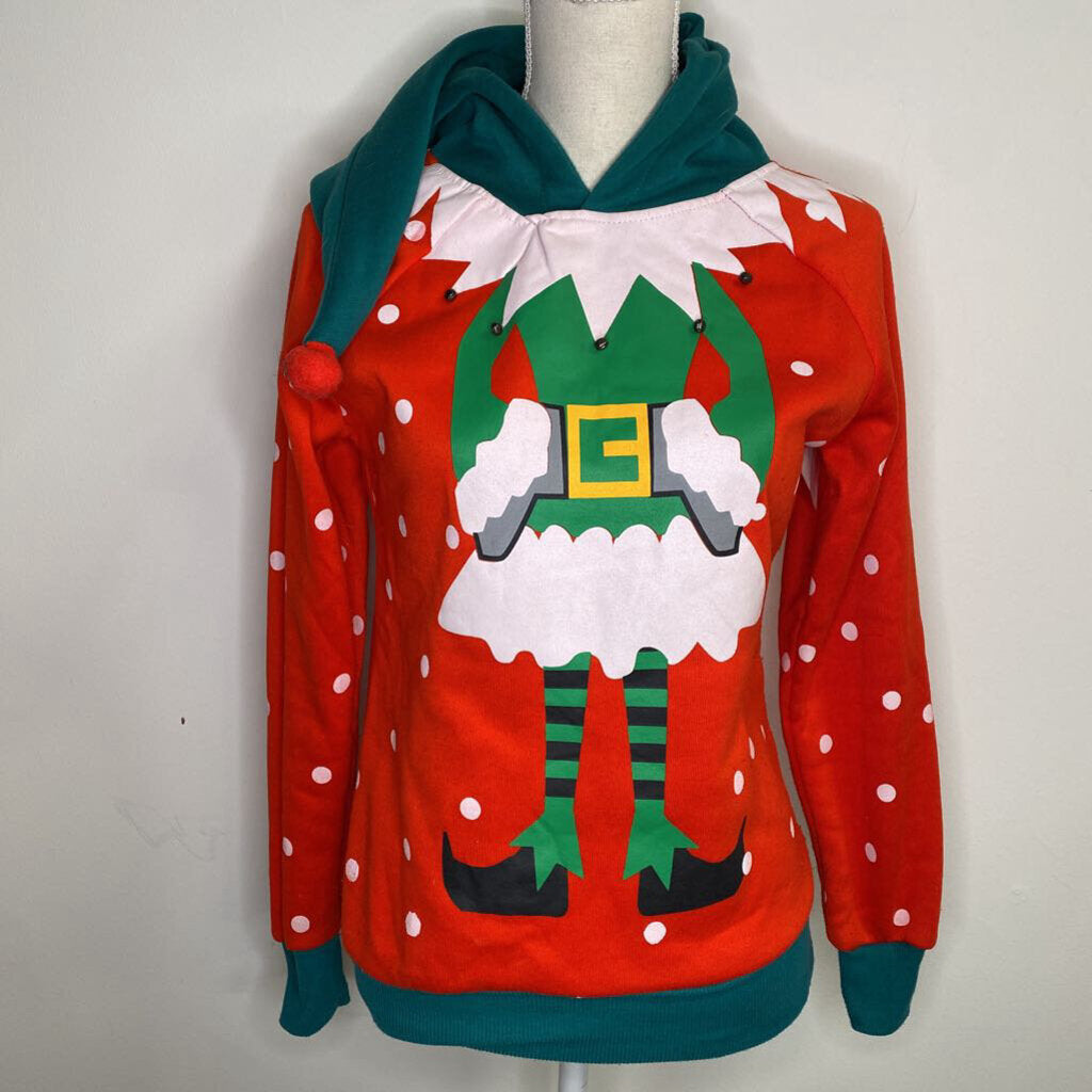URBAN HERITAGE - ELF HOODED CHRISTMAS SWEATER