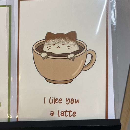 I LIKE YOU A LATTE CARD
