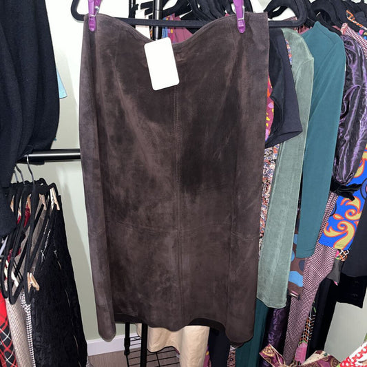 DANIER - BROWN SUEDE SKIRT