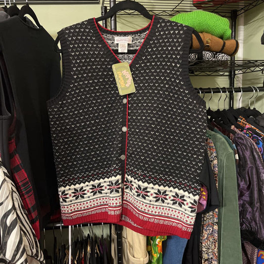 NORTHERN REFLECTIONS - BUTTON DOWN FAIR ISLE VEST