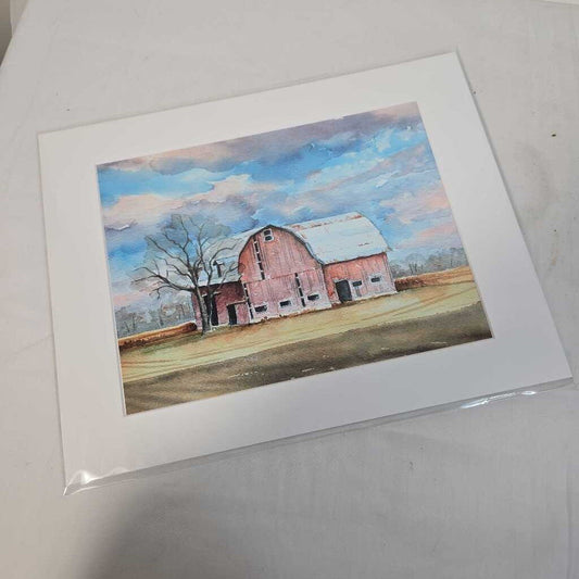 RED BARN 11"x14" WATERCOLOUR