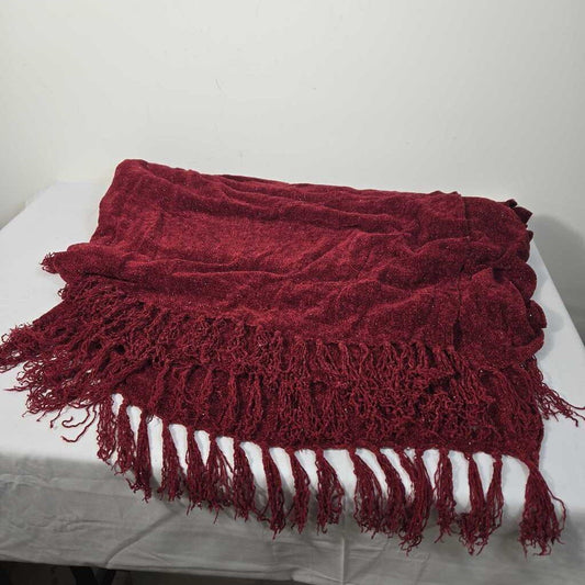 DARK RED THROW