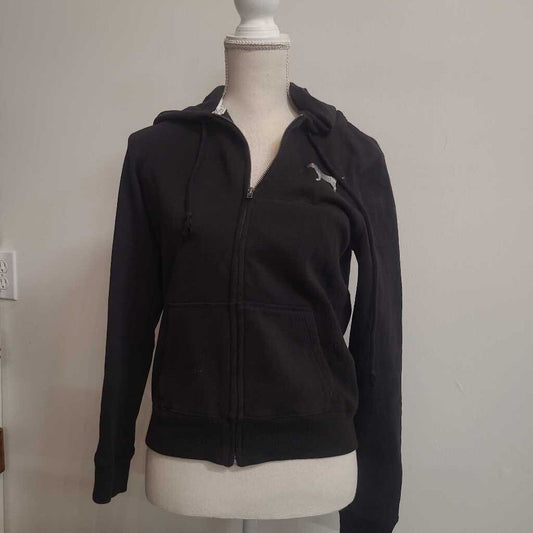 BLACK JEWELED RARE ZIP UP HOODIE