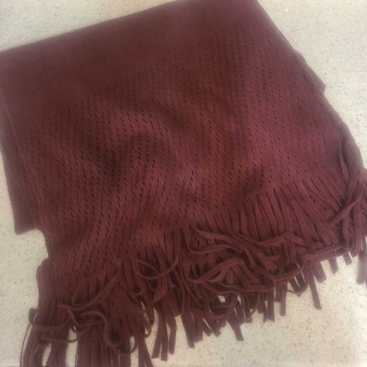LARGE BURGANDY SCARF