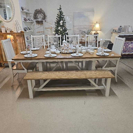 NEWLY REFINISHED DINING SET + 1X17" LEAF