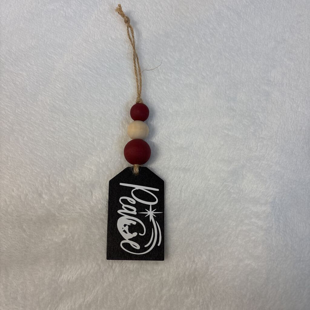 Peace chalkboard x mas tag