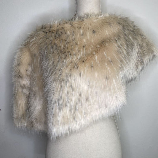 BETSEY JOHNSON - BROWN FAUX FUR SHAWL