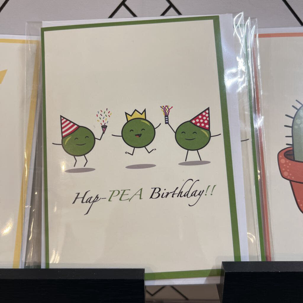 HAP-PEA BIRTHDAY CARD