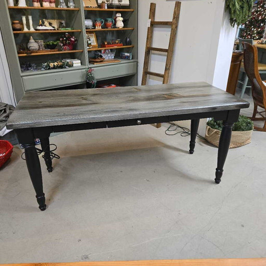 NEWLY REFINISHED DESK - BLACK