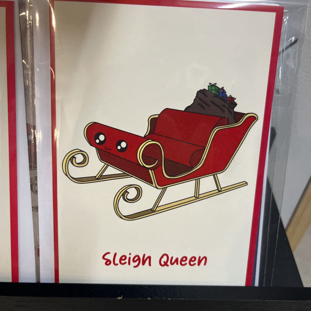 SLEIGH QUEEN CARD