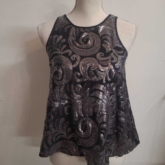BLACK & SILVER DRESSY TANK