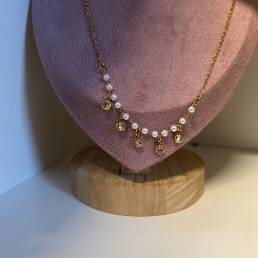 PEARL DIAMOND NECKLACE