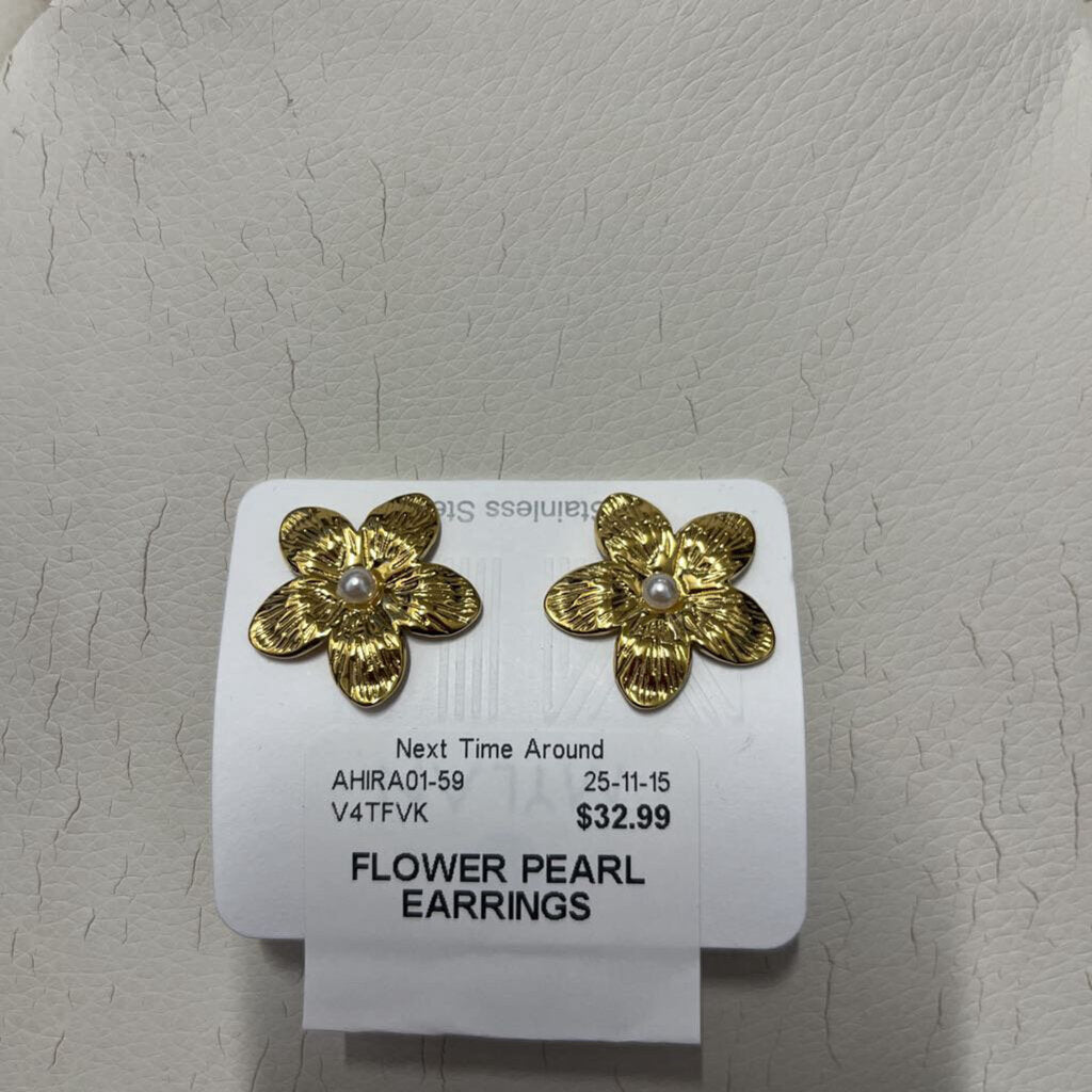 FLOWER PEARL EARRINGS
