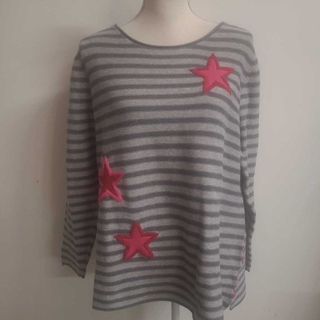 GREY STRIPED SWEATER