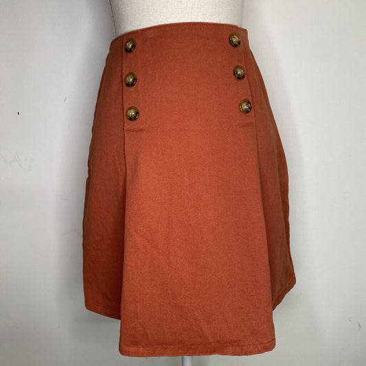 TWIK - ORANGE MINI SKIRT W/ BUTTONS