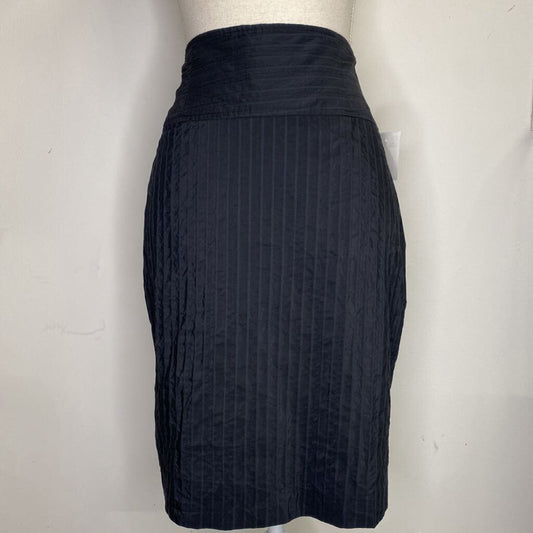 IRIS - BLACK STRIPED MIDI SKIRT