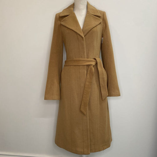 *AS IS* LE CHATEAU - SINGLE-BREASTED FULL LENGTH WOOL/CASHMERE COAT