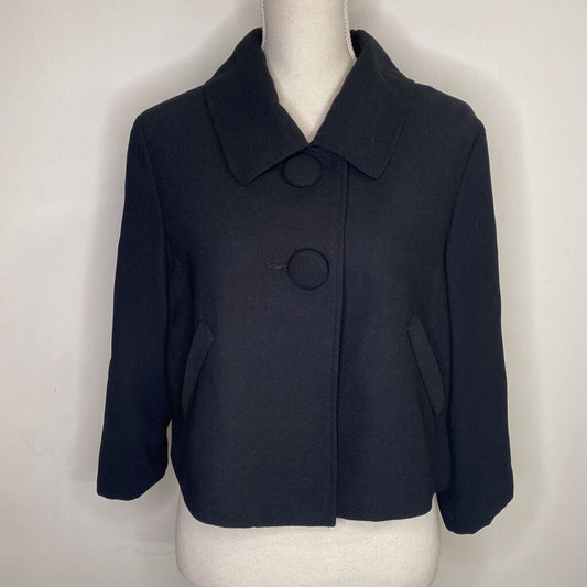 JESSICA - BLACK BUTTONED SWING BLAZER