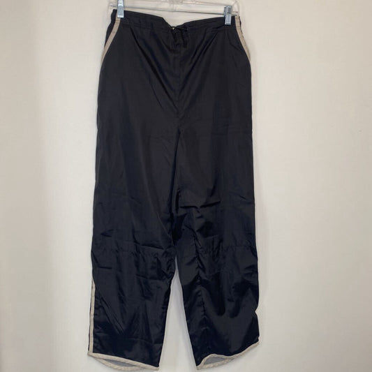 V.I.PETITE - BLACK WOVEN LINED ATHLETIC PANTS