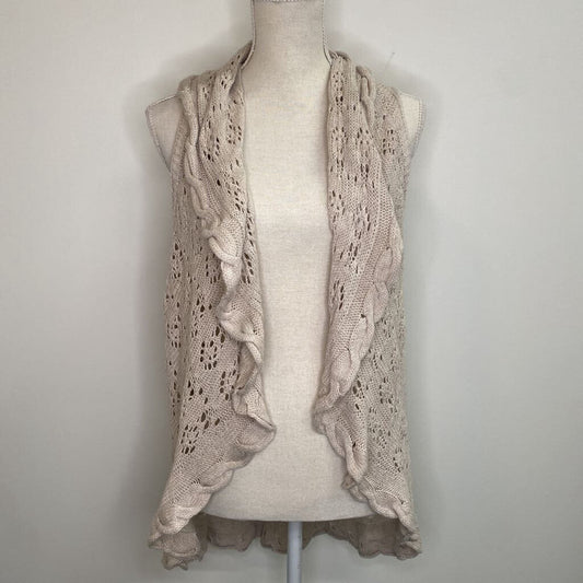 TRIBAL - BEIGE KNIT SWEATER VEST
