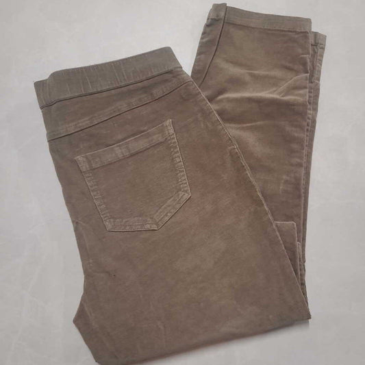 TAUPE PULL ON CORDOROY PANTS