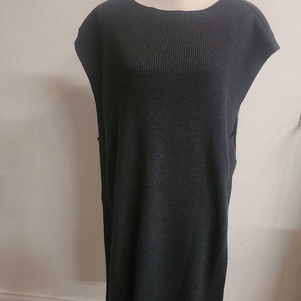 GREY KNIT TUNIC SWEATER WITH OPEN SIDES