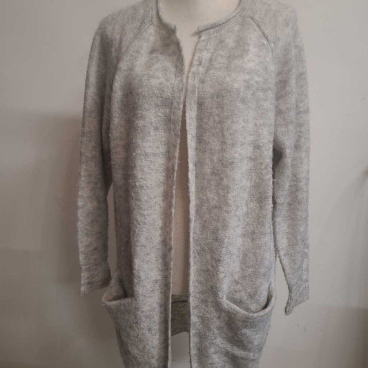 LIGHT GREY LONG CARDIGAN