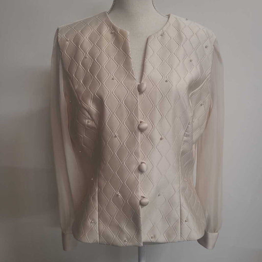 CREAM JACKET WITH SILK SLEEVES