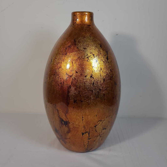 TALL GOLD LEAF VASE